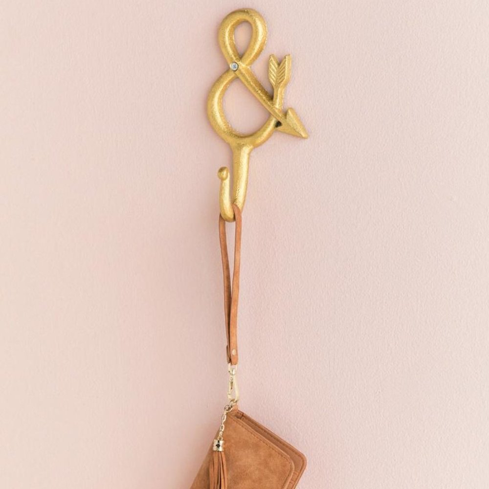 Francesca's "&" Gold Arrow Hook Wall Decor